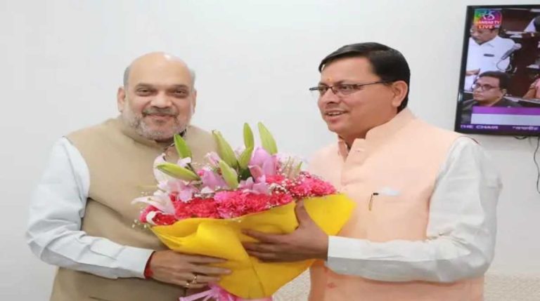 दिल्ली दौरे पर सीएम धामी, केंद्रीय मंत्री से मुलाकात कर