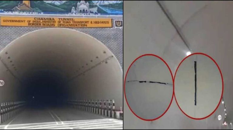 ऋषिकेश गंगोत्री जाने वाली टनल में आई दरारें, लोगों में