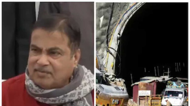 केंद्रीय मंत्री गडकरी व सीएम धामी ने सिलक्यारा पहुंच लिया