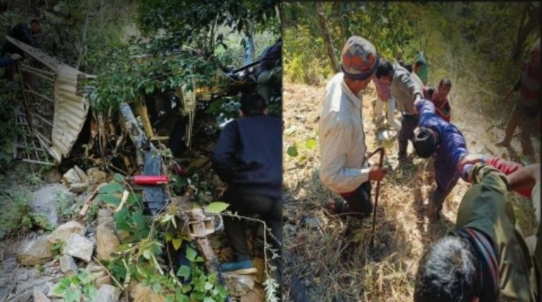 उत्तराखंडः गहरी खाई में गिरे दो वाहन, 6 की मौत,