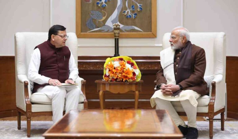 मुख्यमंत्री पुष्कर सिंह धामी ने नई दिल्ली में प्रधानमंत्री नरेंद्र