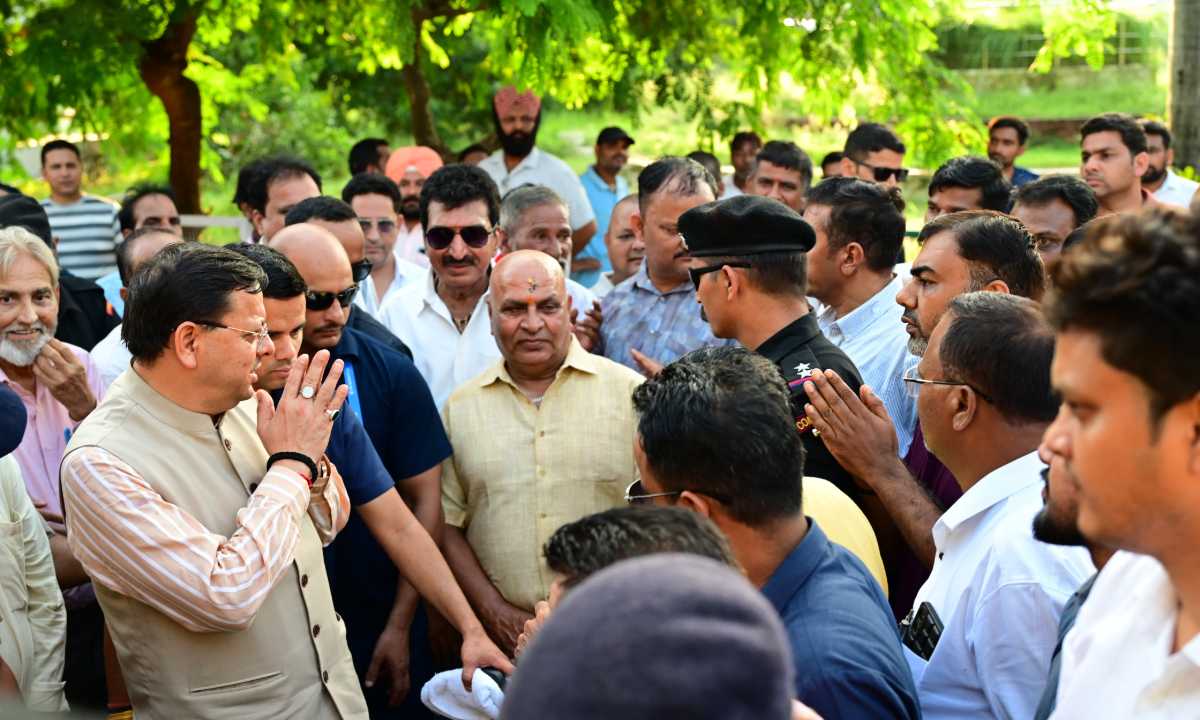 मुख्यमंत्री धामी ने खटीमा क्षेत्र की जनता से मुलाकात की,