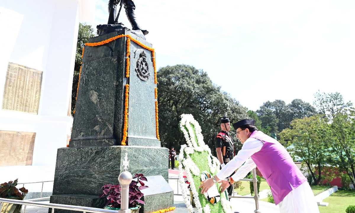 मुख्यमंत्री पुष्कर सिंह धामी ने लैंसडाउन में शहीद सम्मान समारोह
