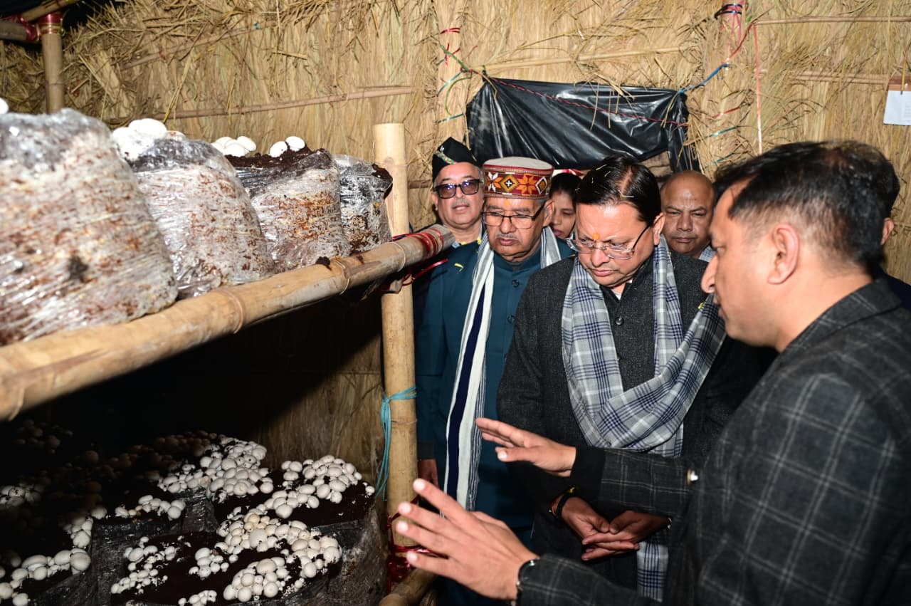 मुख्यमंत्री धामी ने किया हरिद्वार के बुग्गावाला में ‘मशरूम ग्राम’