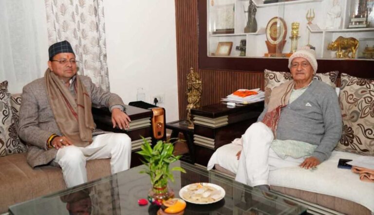 मुख्यमंत्री धामी ने पद्म भूषण सम्मान हेतु चयनित होने पर