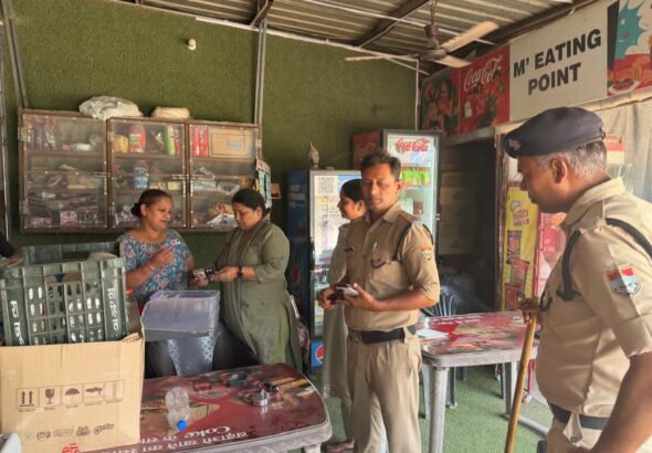 यूपीईएस के आसपास तंबाकू बेचने वालों पर कार्रवाई…
